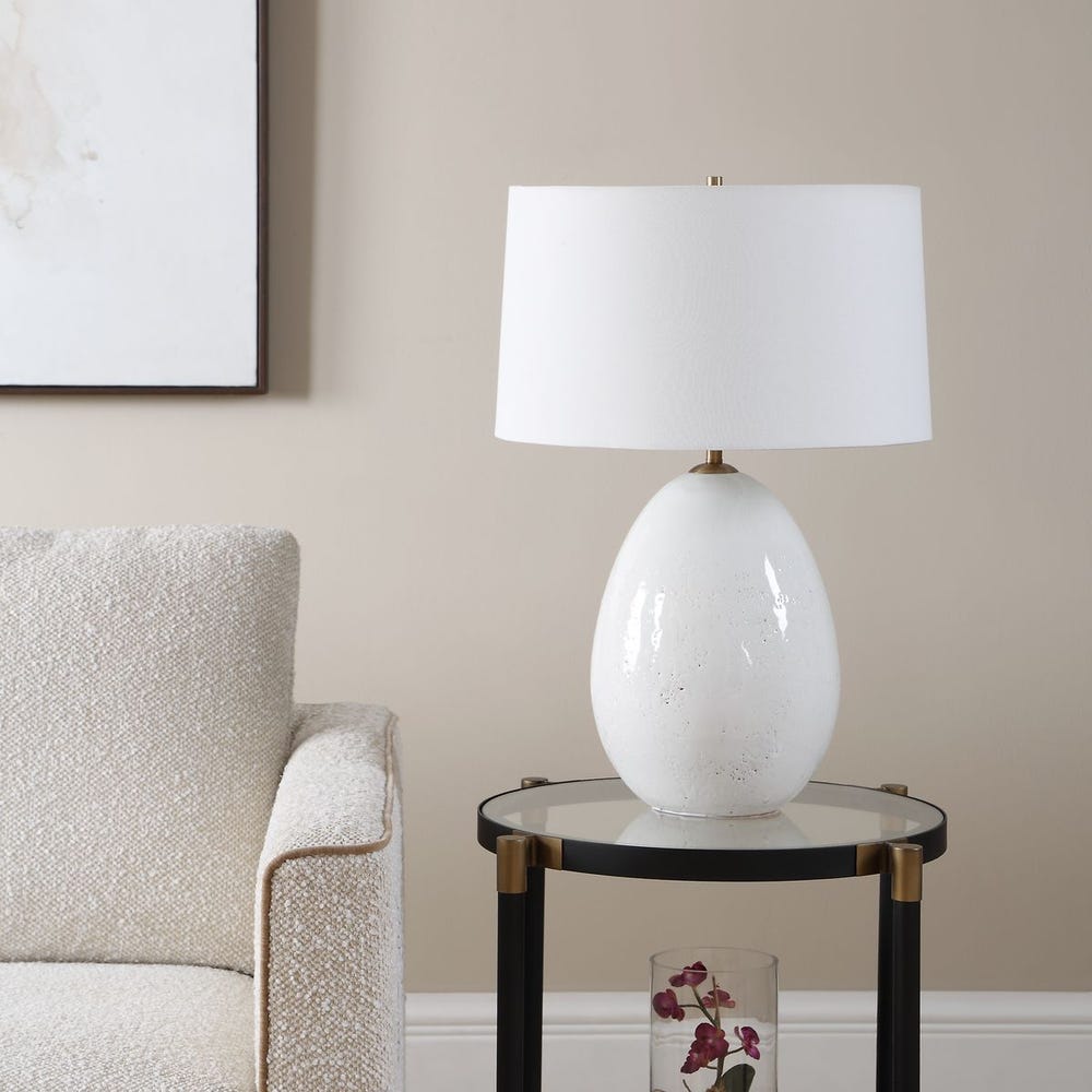 Uttermost Avery Ceramic White Table Lamp - Image 2