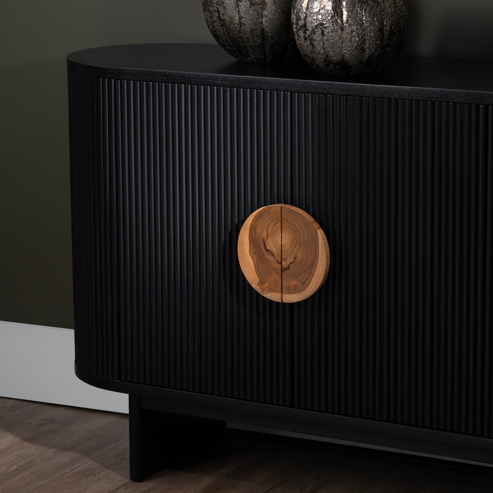 Crestview Collection Paloma Rich Black Four- Door Sideboard - Image 2