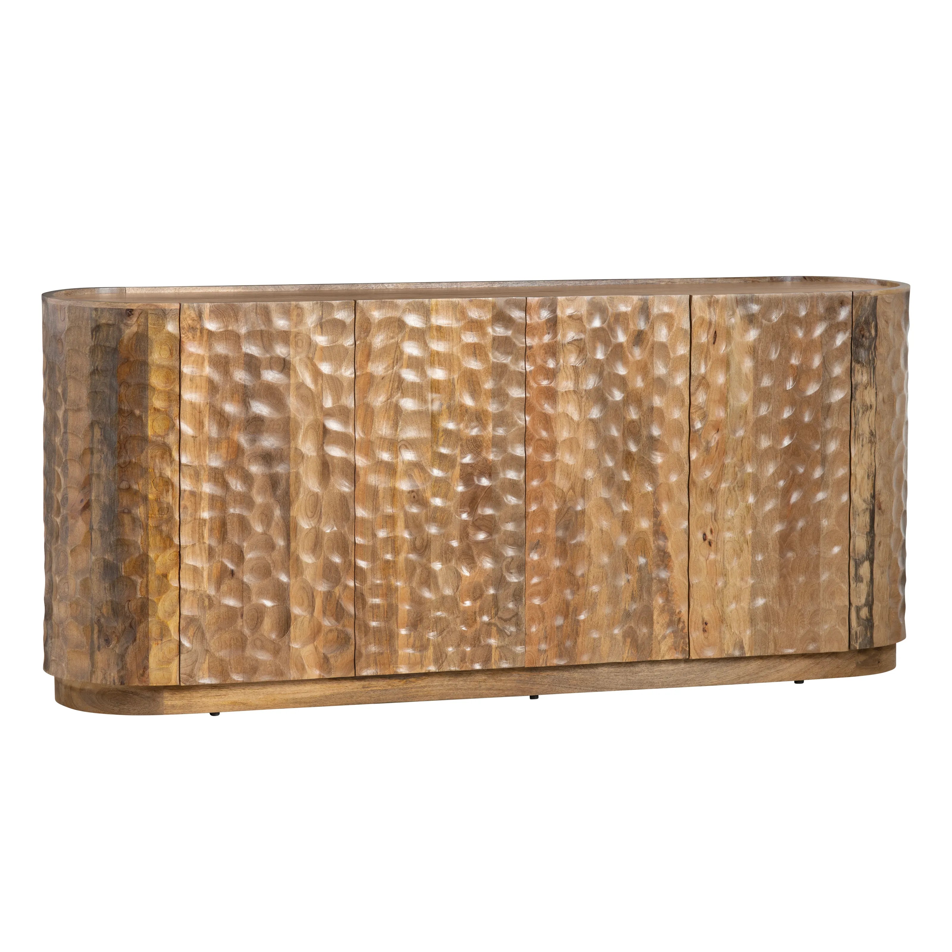 Crestview Collection Gibson Warm Brown Natural Four- Door Sideboard - Image 3