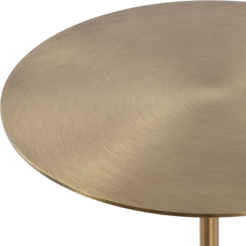 Uttermost Verlin Brushed Brass With Marble Drink Table - Image 3