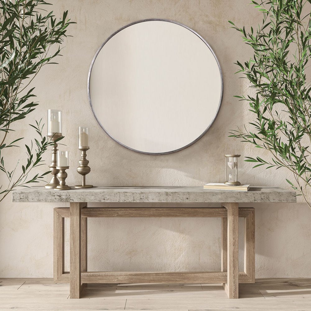 Casa Bella Living Antique Silver Metal Framed Mirror
