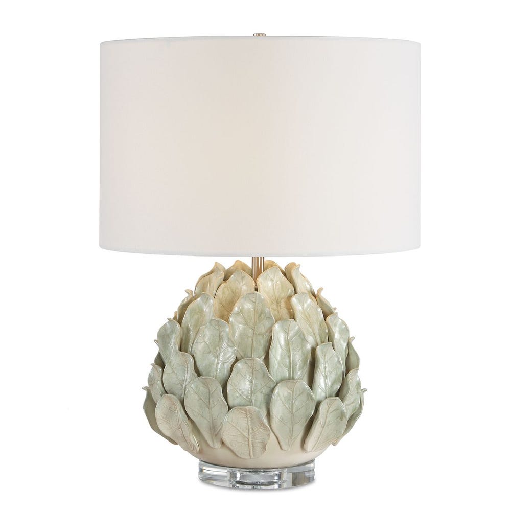 Uttermost Levlyn Flowing Leaves Aloe Green Glazed Table Lamp - Image 2