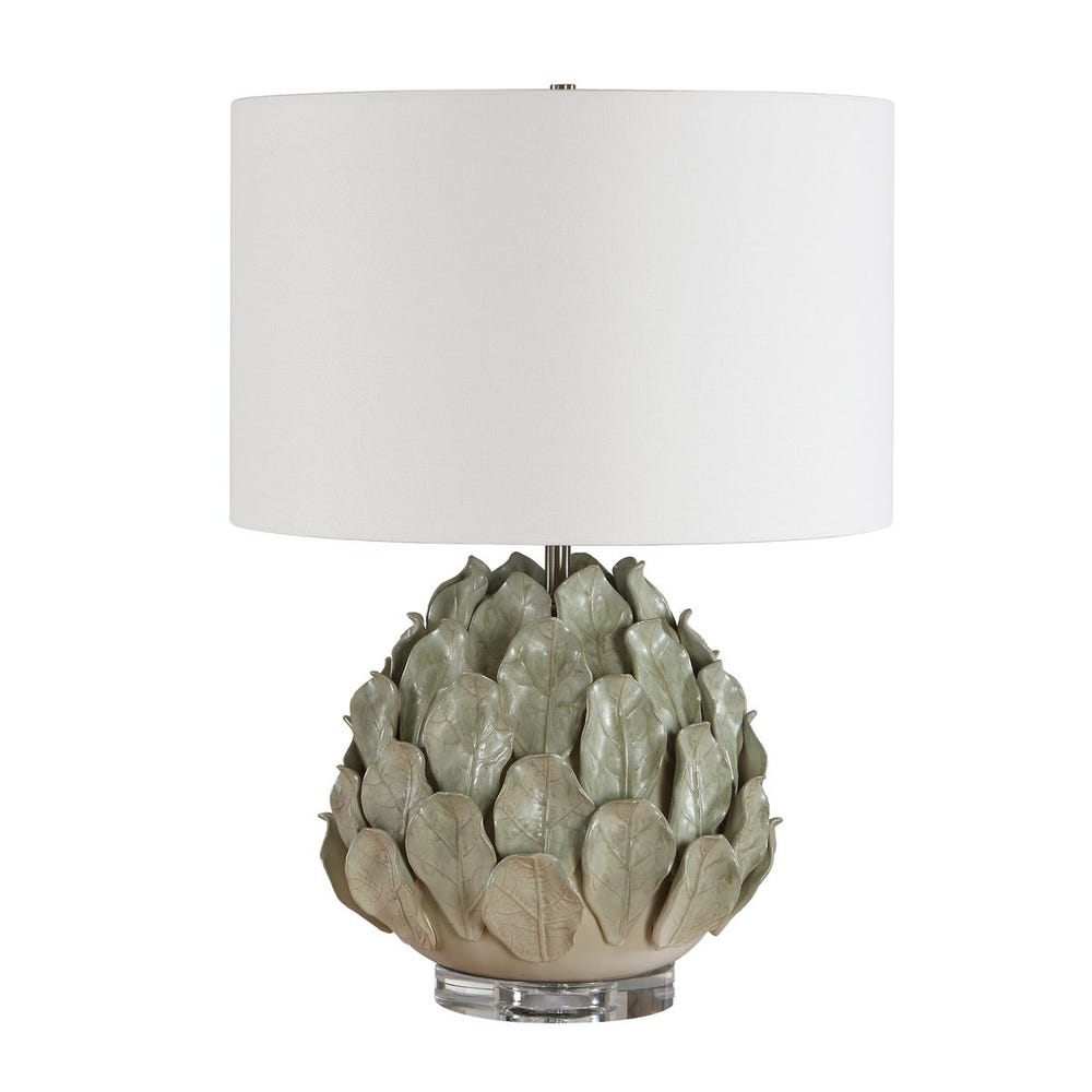 Uttermost Levlyn Flowing Leaves Aloe Green Glazed Table Lamp - Image 3