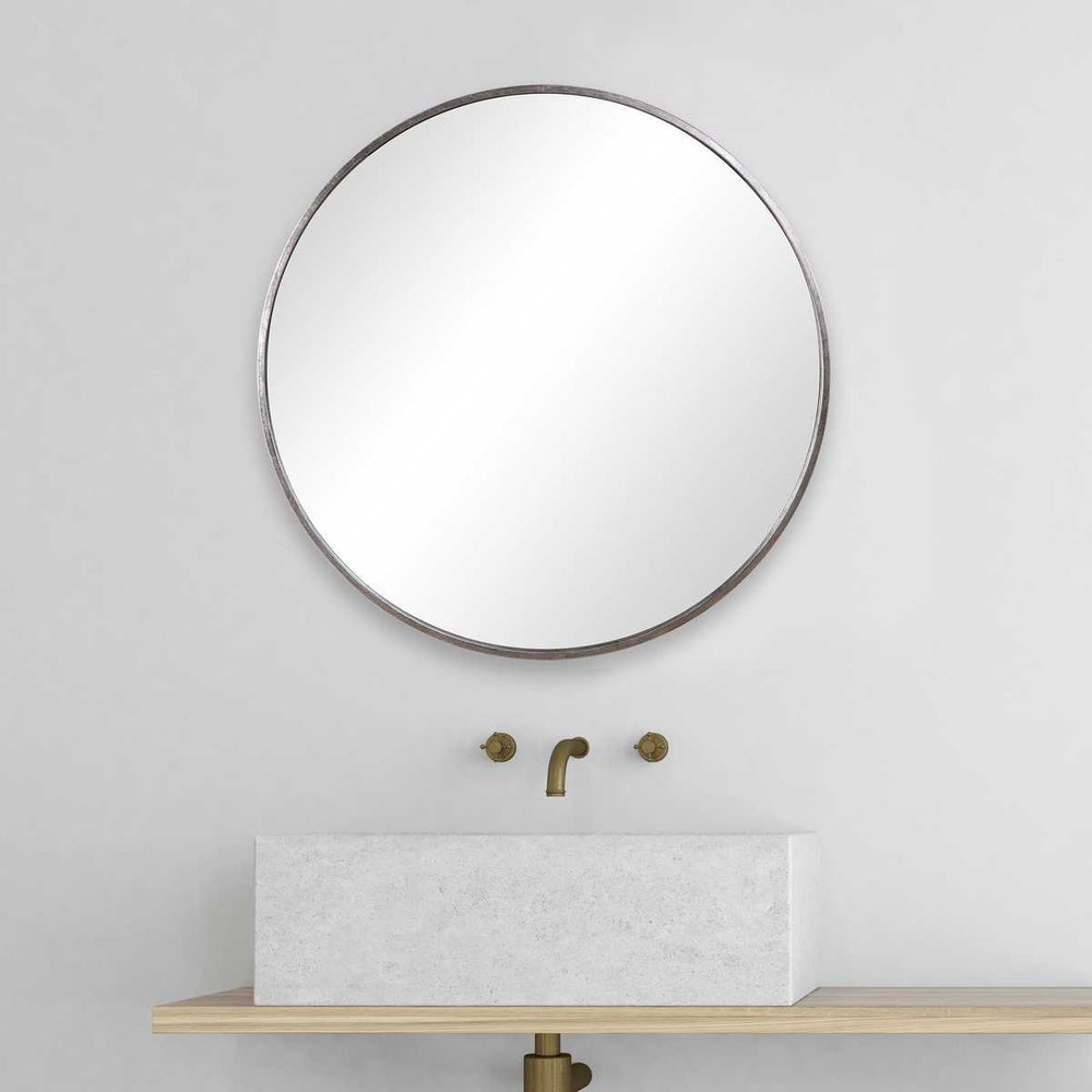 Casa Bella Living Antique Silver Metal Framed Mirror - Image 2