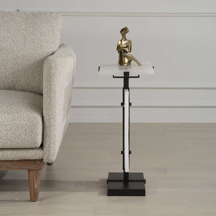 Uttermost Elements Bubble Glass Accent Table - Image 3