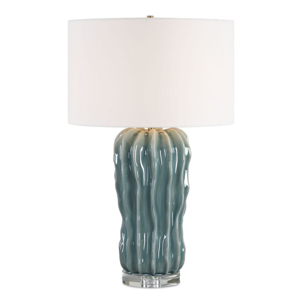 Uttermost Niese Serene Light Blue Glaze Table Lamp - Image 2