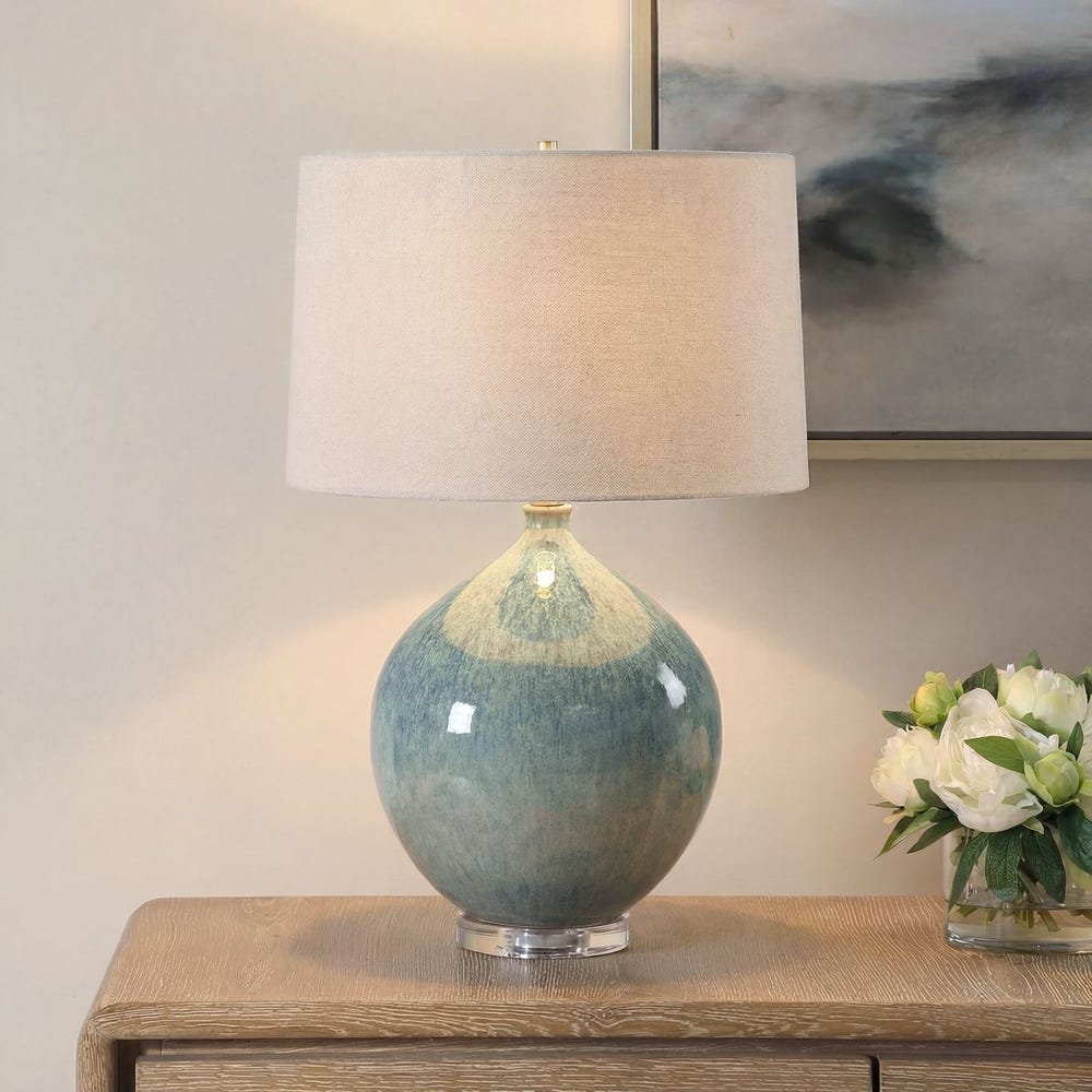 Uttermost Callista Mix Of Ocean Blues And Teals Table Lamp