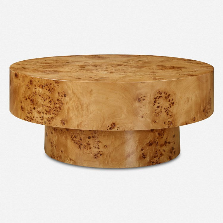Uttermost Knots Burl Wood Round Coffee Table - Image 2