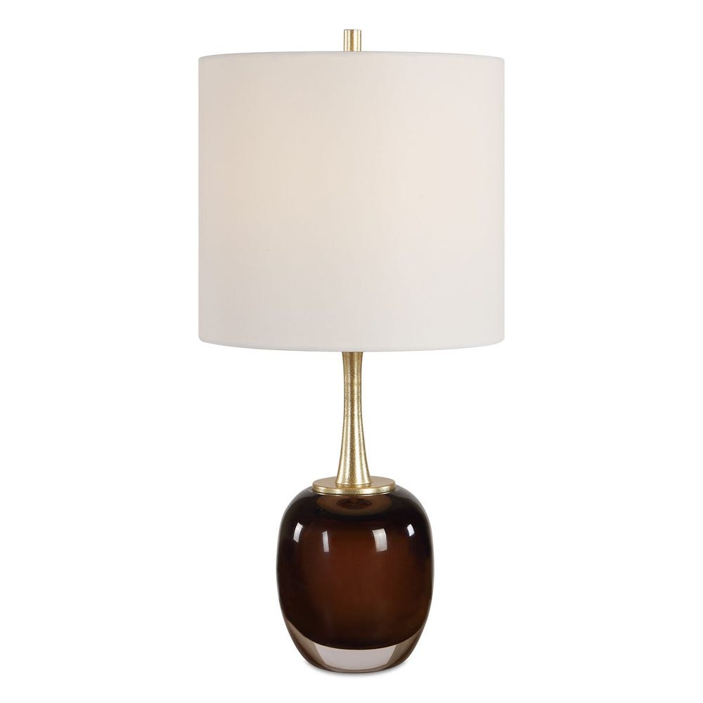 Uttermost Vannett Dark Amber Art Glass Table Lamp - Image 2