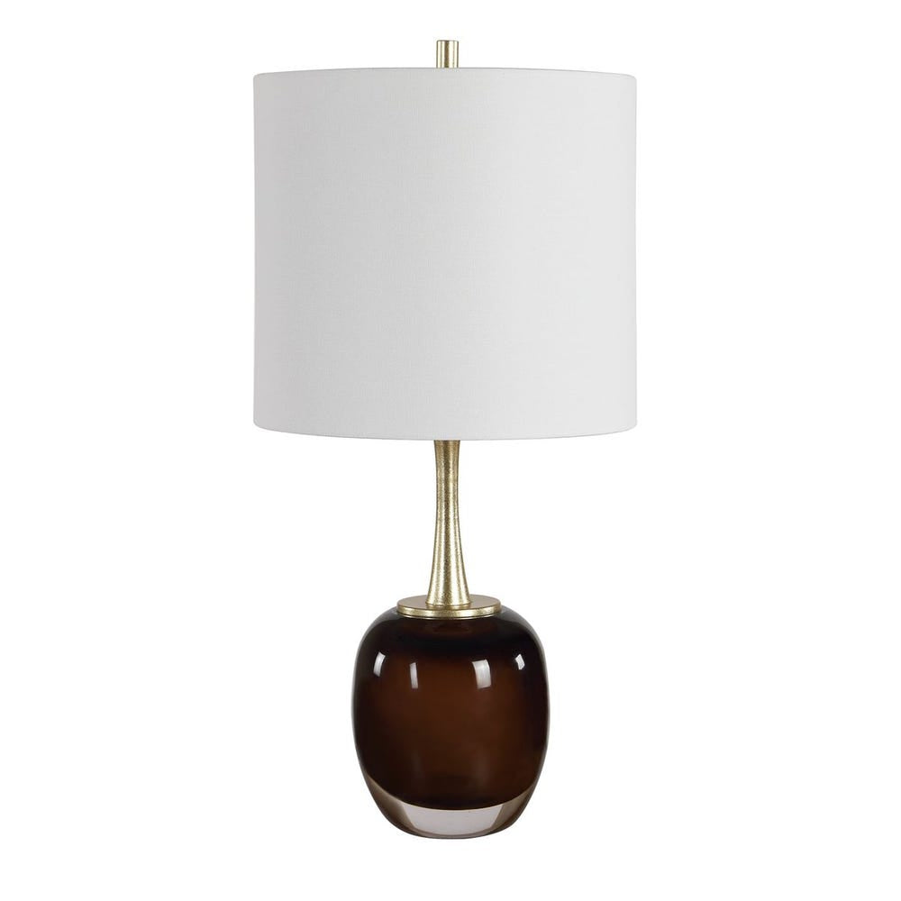 Uttermost Vannett Dark Amber Art Glass Table Lamp - Image 3