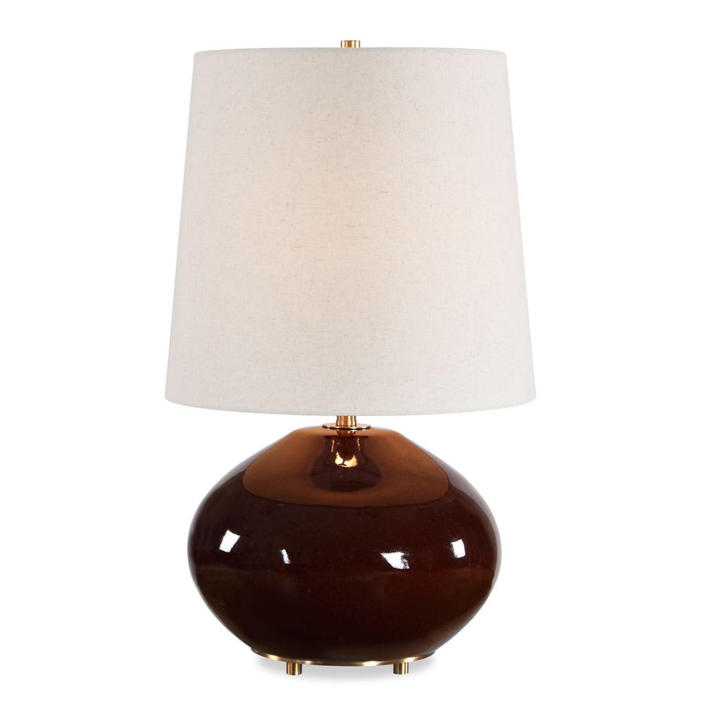 Uttermost Allemand Dark Ruby Red Glazed Table Lamp - Image 3