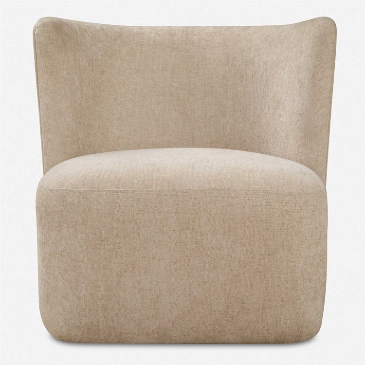 Uttermost Outlook Sand Fabric Swivel Chair - Image 2