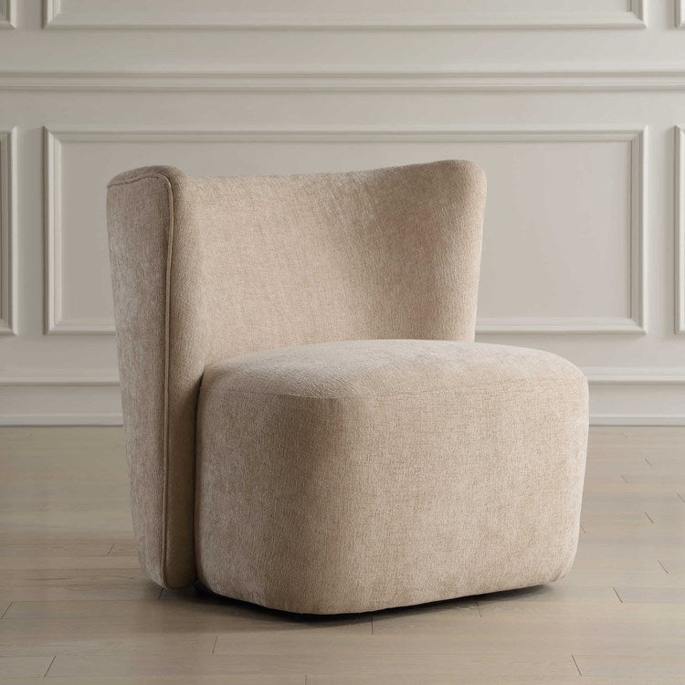 Uttermost Outlook Sand Fabric Swivel Chair - Image 3
