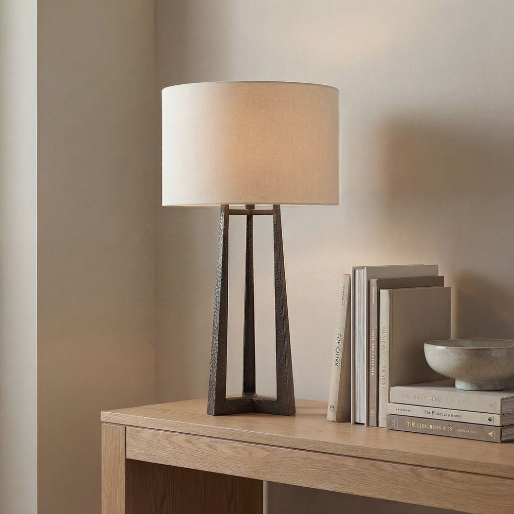 Uttermost Midas Textured Dark Bronzed Table Lamp - Image 1