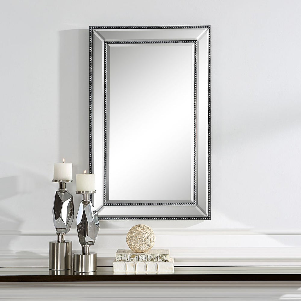 Casa Bella Living Beveled Mirror With Black Beading - Image 2