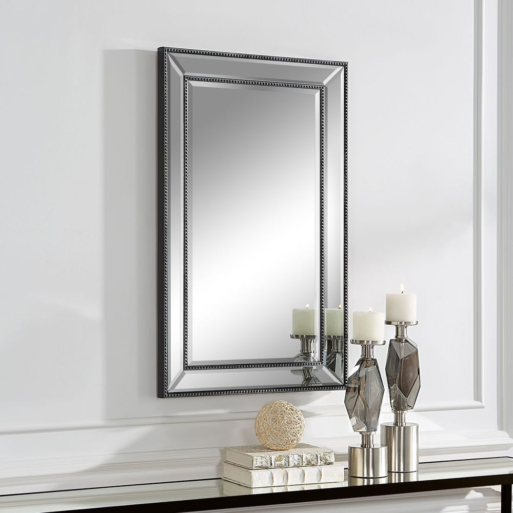Casa Bella Living Beveled Mirror With Black Beading - Image 3