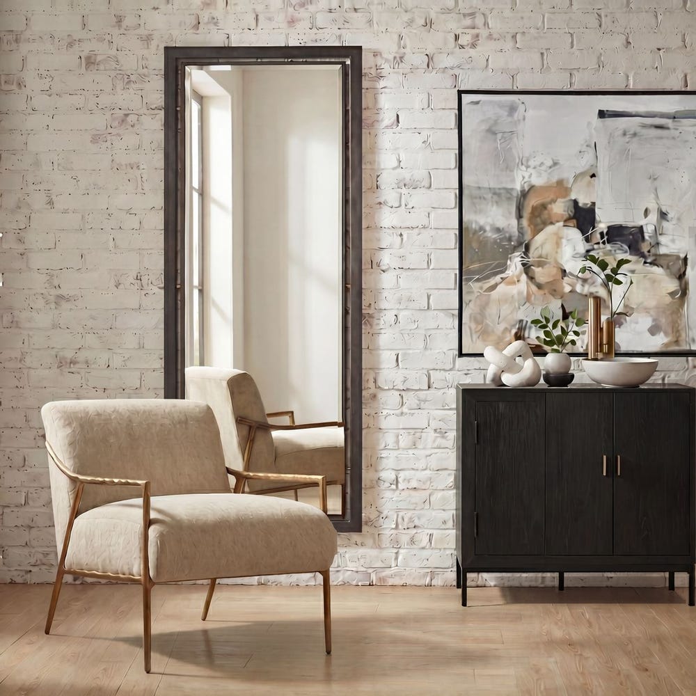 Uttermost Westley Tall Deep Bronze Finish Mirror - Image 1