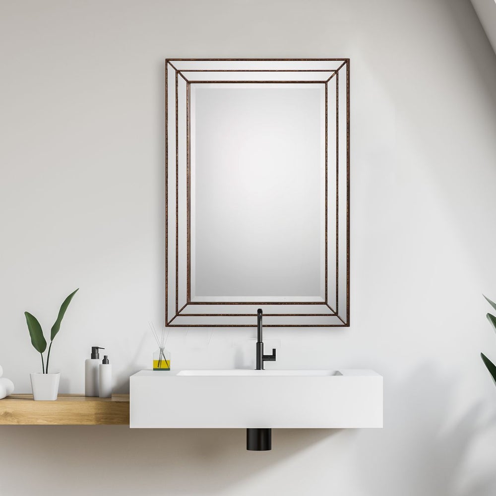 Casa Bella Living Finished In Metallic Bronze Framed Mirror - Image 2