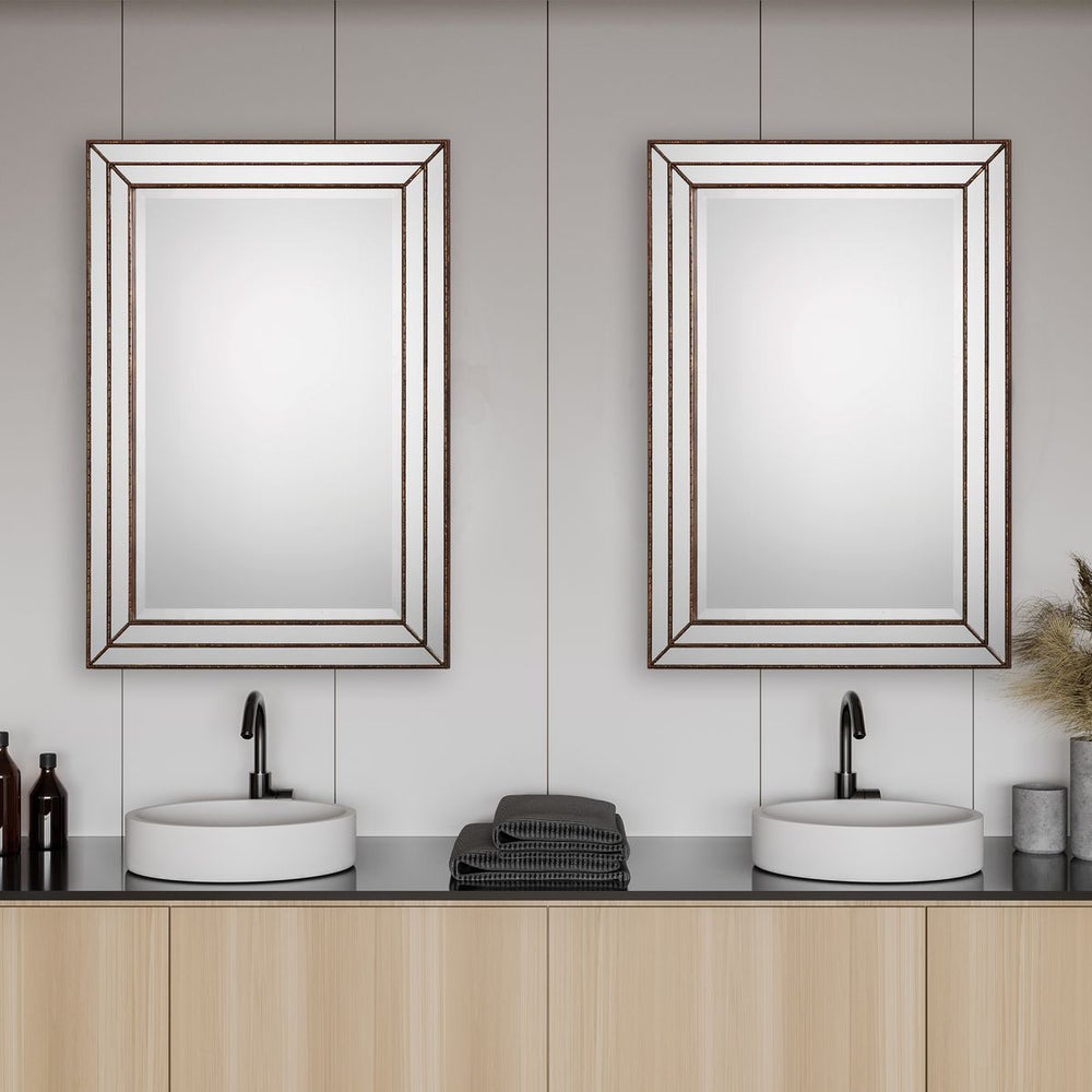 Casa Bella Living Finished In Metallic Bronze Framed Mirror - Image 1