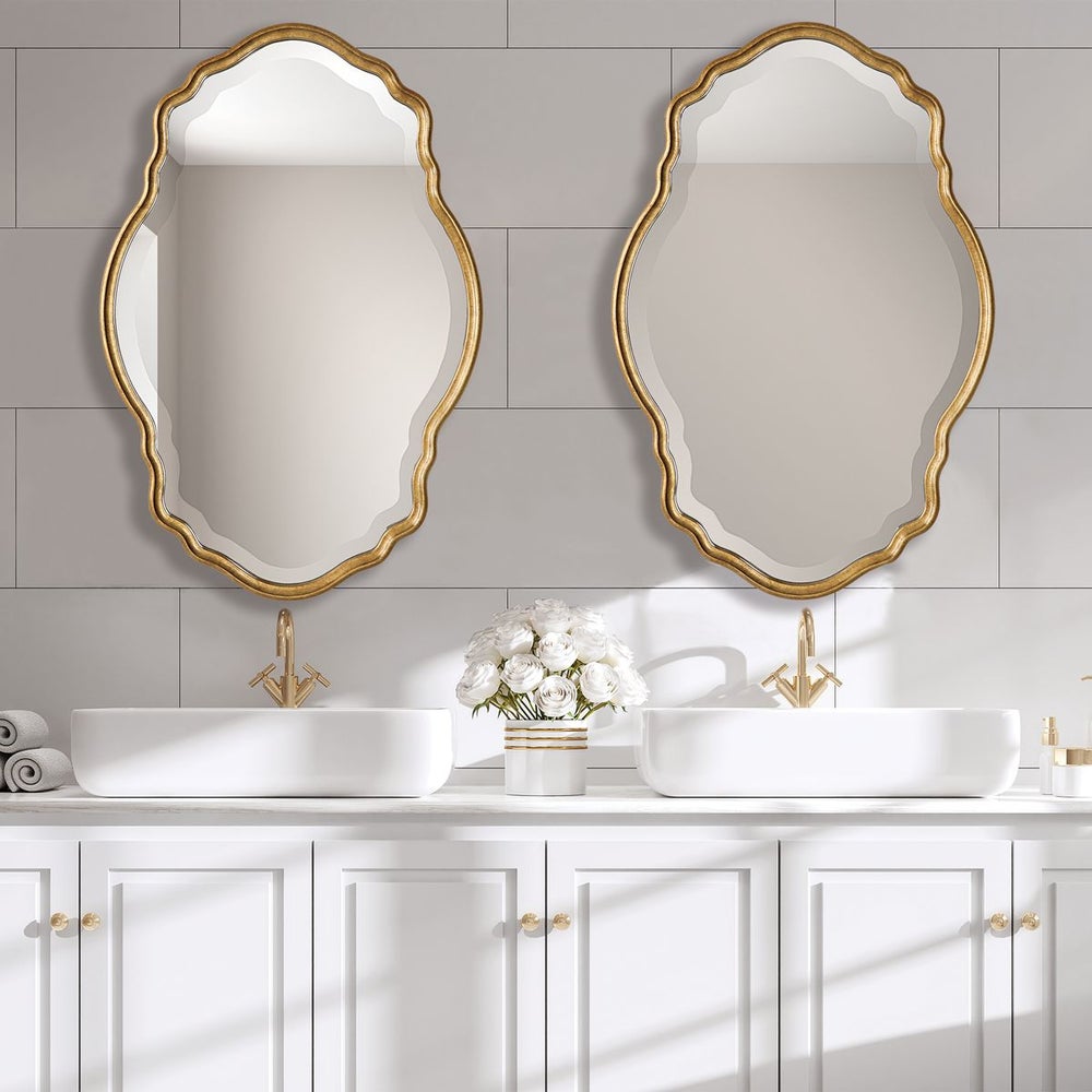 Casa Bella Living Rich Gold Finished With Amber Glazed Frame Mirror - Image 1