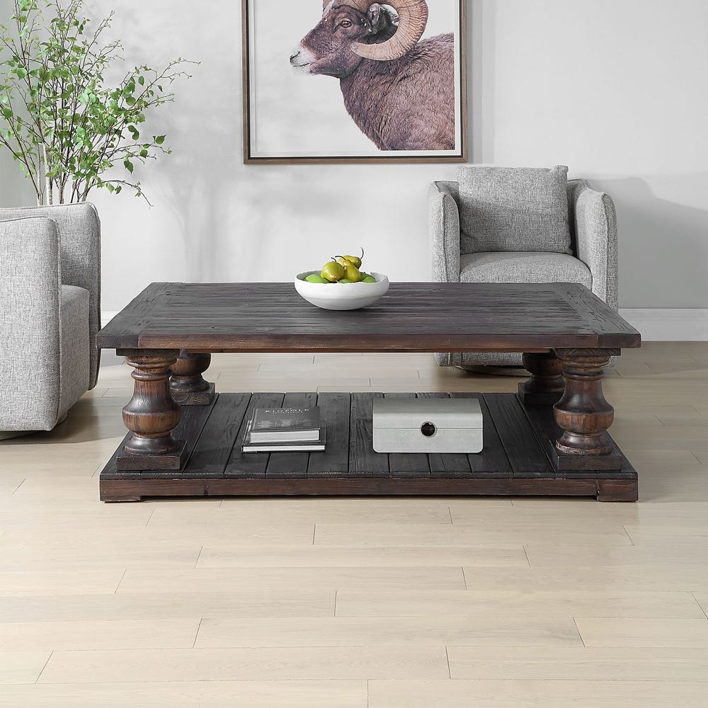 Uttermost Stratford Square Coffee Table ~ Walnut