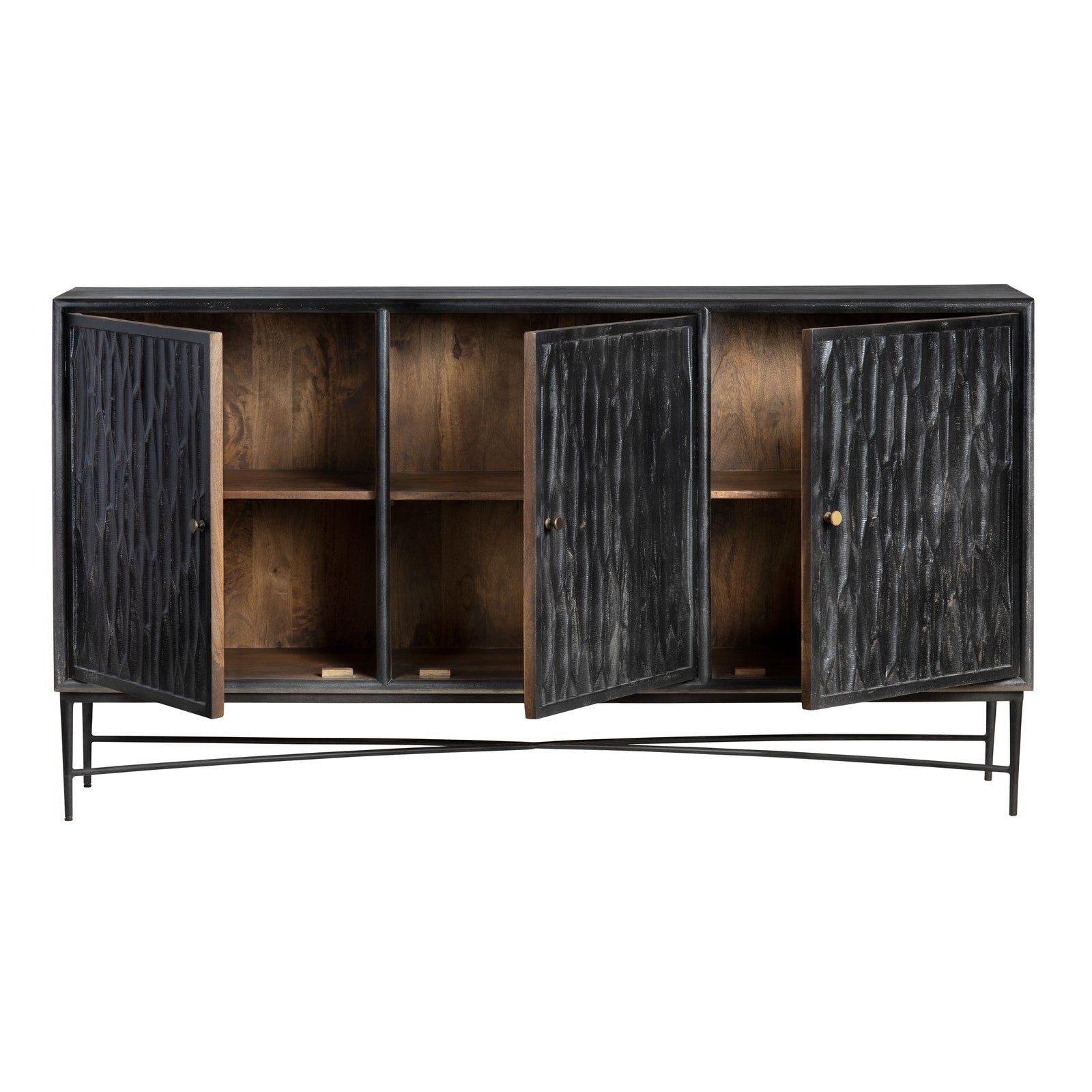 Crestview Collection Richmond Modern Dark Gray Sideboard - Image 3