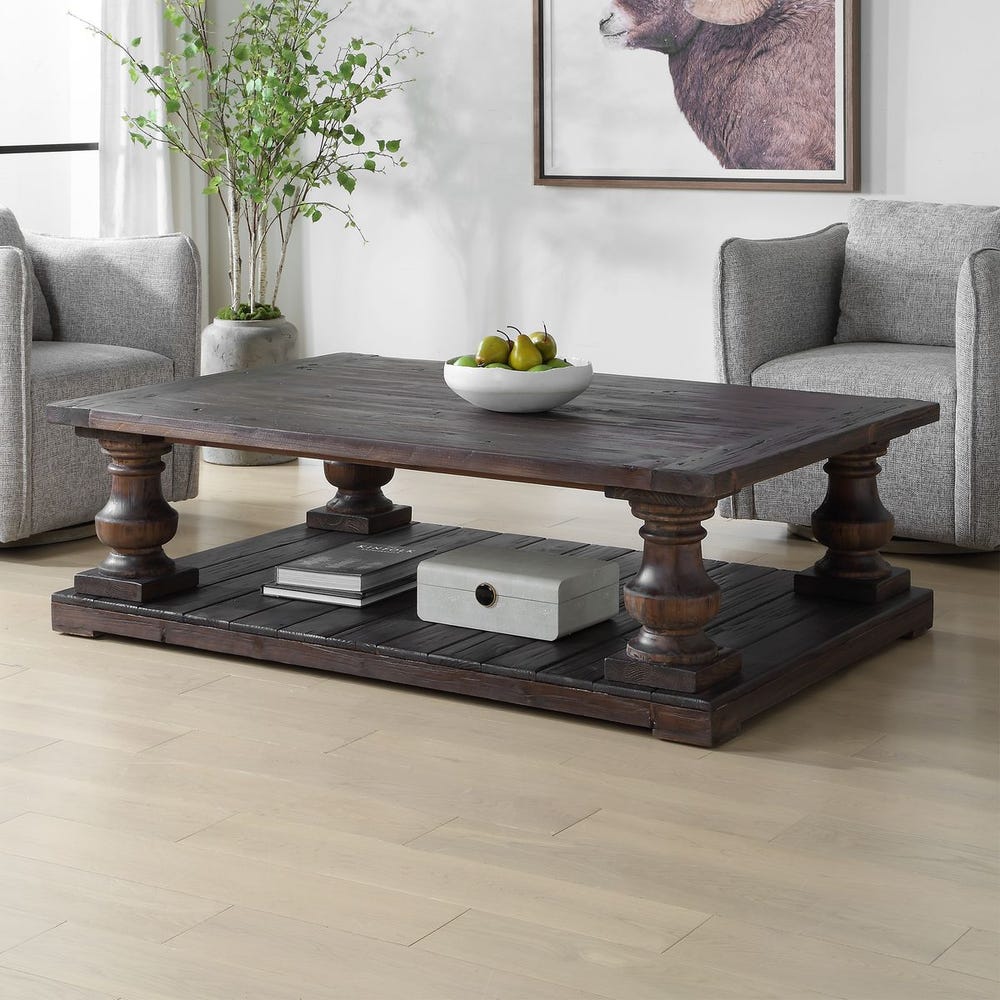 Uttermost Stratford Square Coffee Table ~ Walnut - Image 2