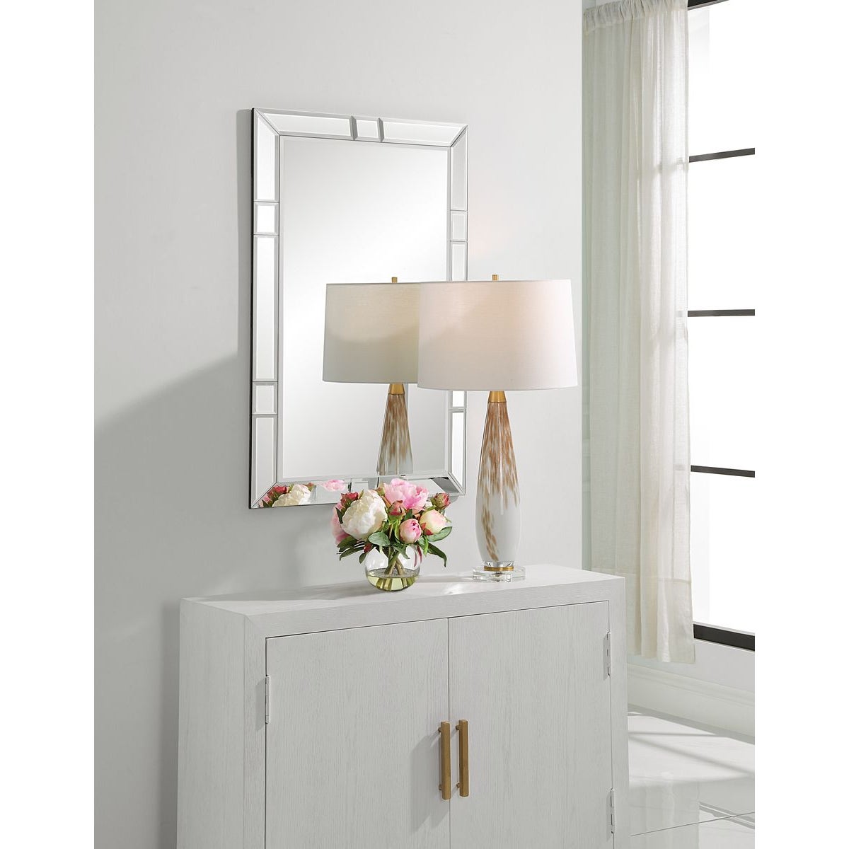Casa Bella Living Beveled Mirror Panels Frame Mirror - Image 2