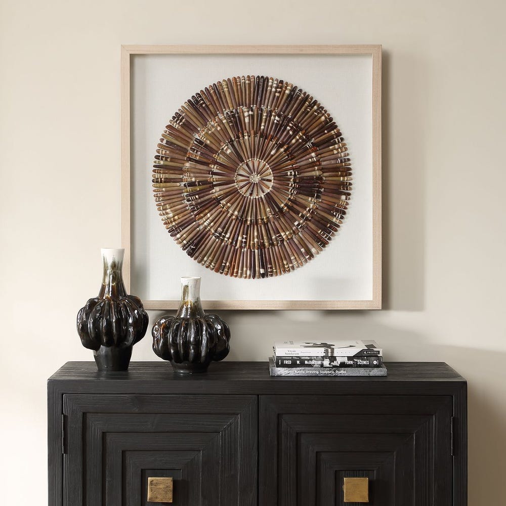 Uttermost Natural Tiger Sea Urchin Shadow Box