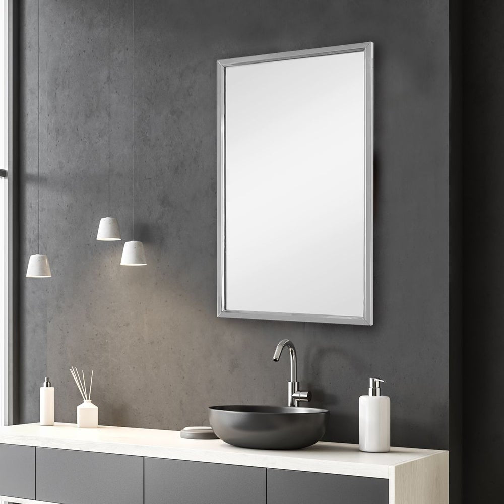 Casa Bella Living Stainless Steel Framed Mirror - Image 1