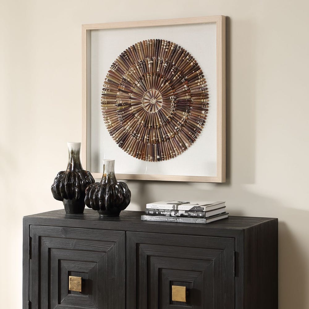 Uttermost Natural Tiger Sea Urchin Shadow Box - Image 2