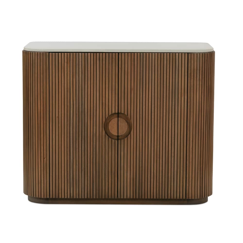 Rowe Furniture Kindred Fluted Wood Cabinet ~ Sesame Finish - Image 1