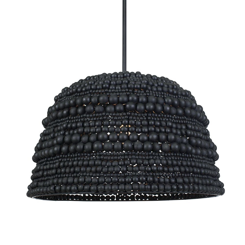 Uttermost Persephone Black Wooden Beads Pendant - Image 2