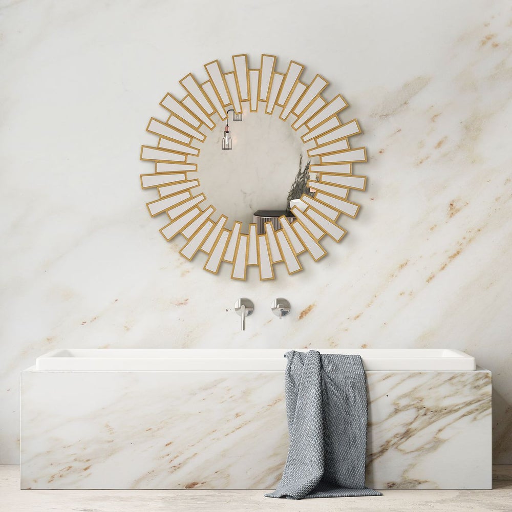 Casa Bella Living Sunburst Round Mirror - Image 1