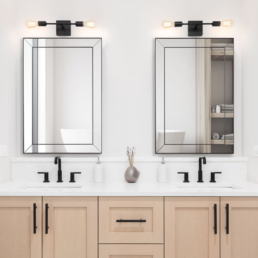 Casa Bella Living Rectangular Dark Bronze Thin Inner Edge Beveled Mirror - Image 1