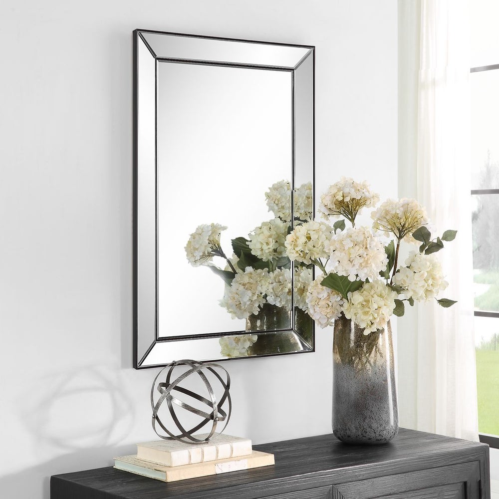 Casa Bella Living Rectangular Dark Bronze Thin Inner Edge Beveled Mirror - Image 2