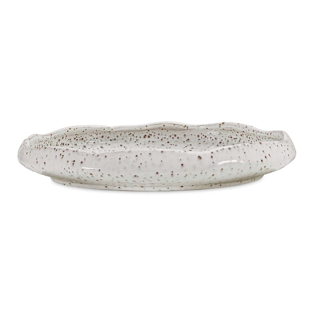 Uttermost Stardust White Ripple Decorative Bowl  ~ Indoor & Outdoor Use - Image 3
