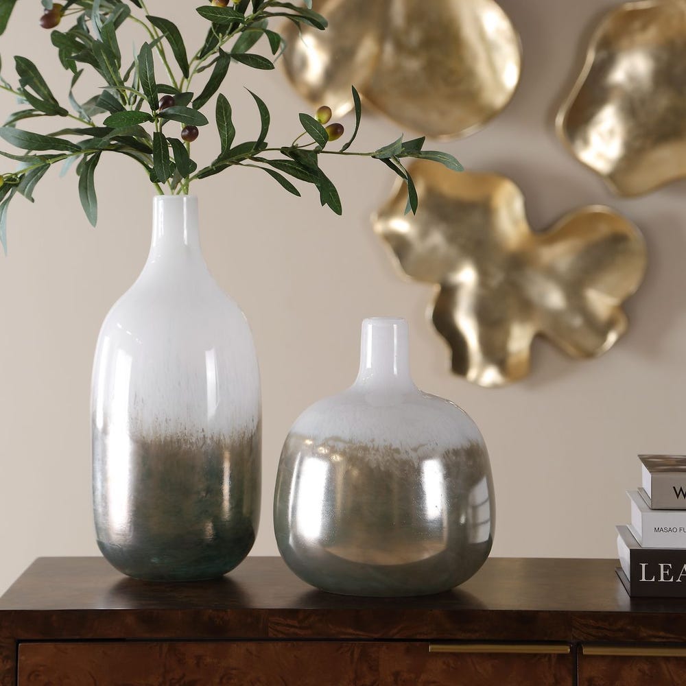 Uttermost Cardoni Smoke Vases ~ Set Of Two
