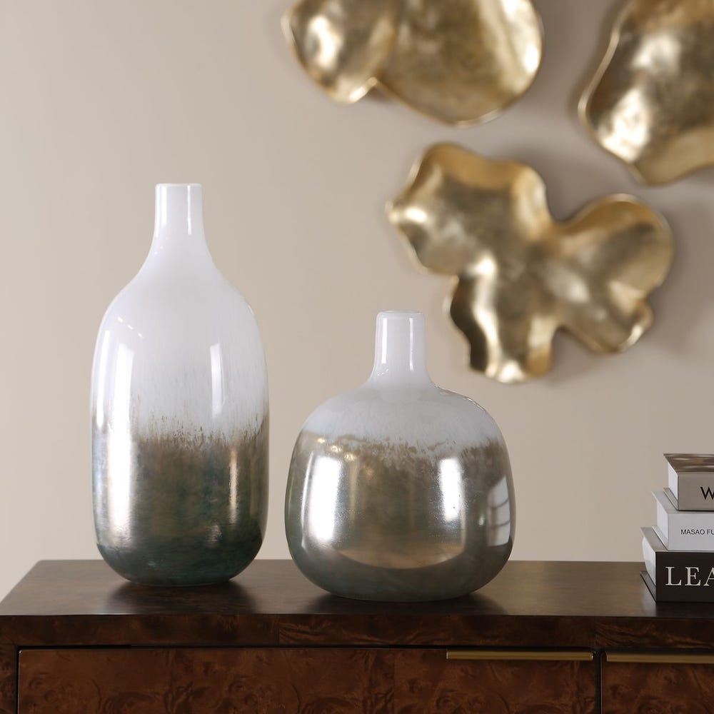 Uttermost Cardoni Smoke Vases ~ Set Of Two - Image 2