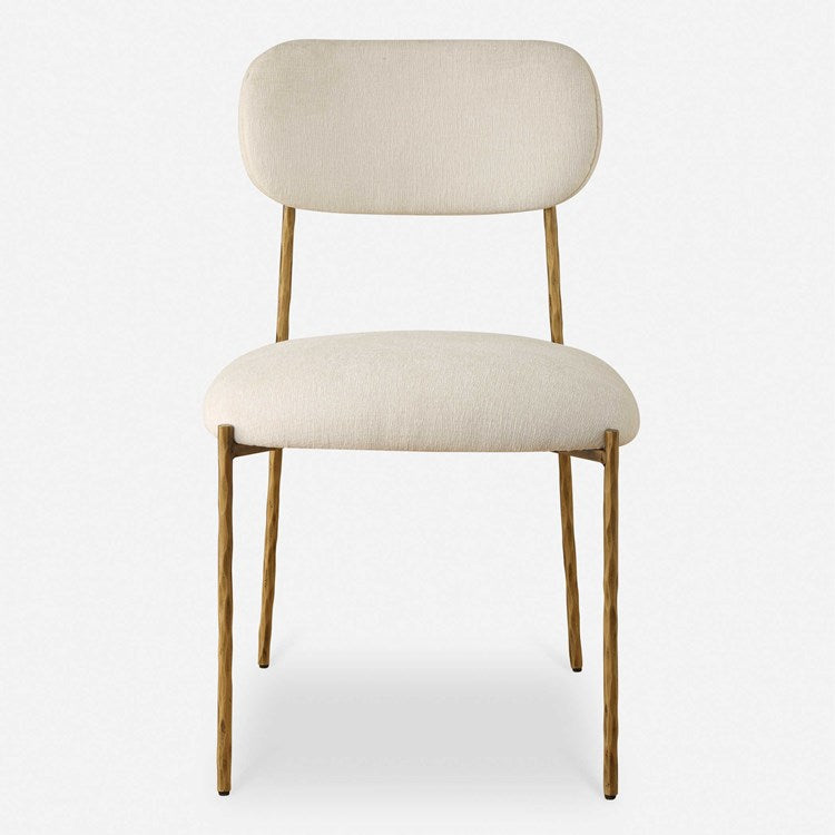 Uttermost Capture Modern White Performance Fabric Dining Chairs Set of 2 - Image 2