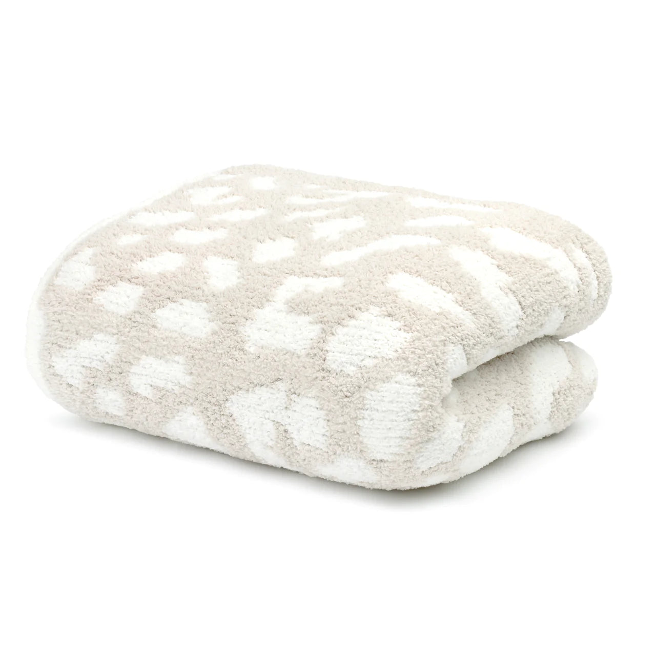 Kashwere Ultra Plush Creme and Linen Leopard Print Cloud Throw Blanket - Image 2