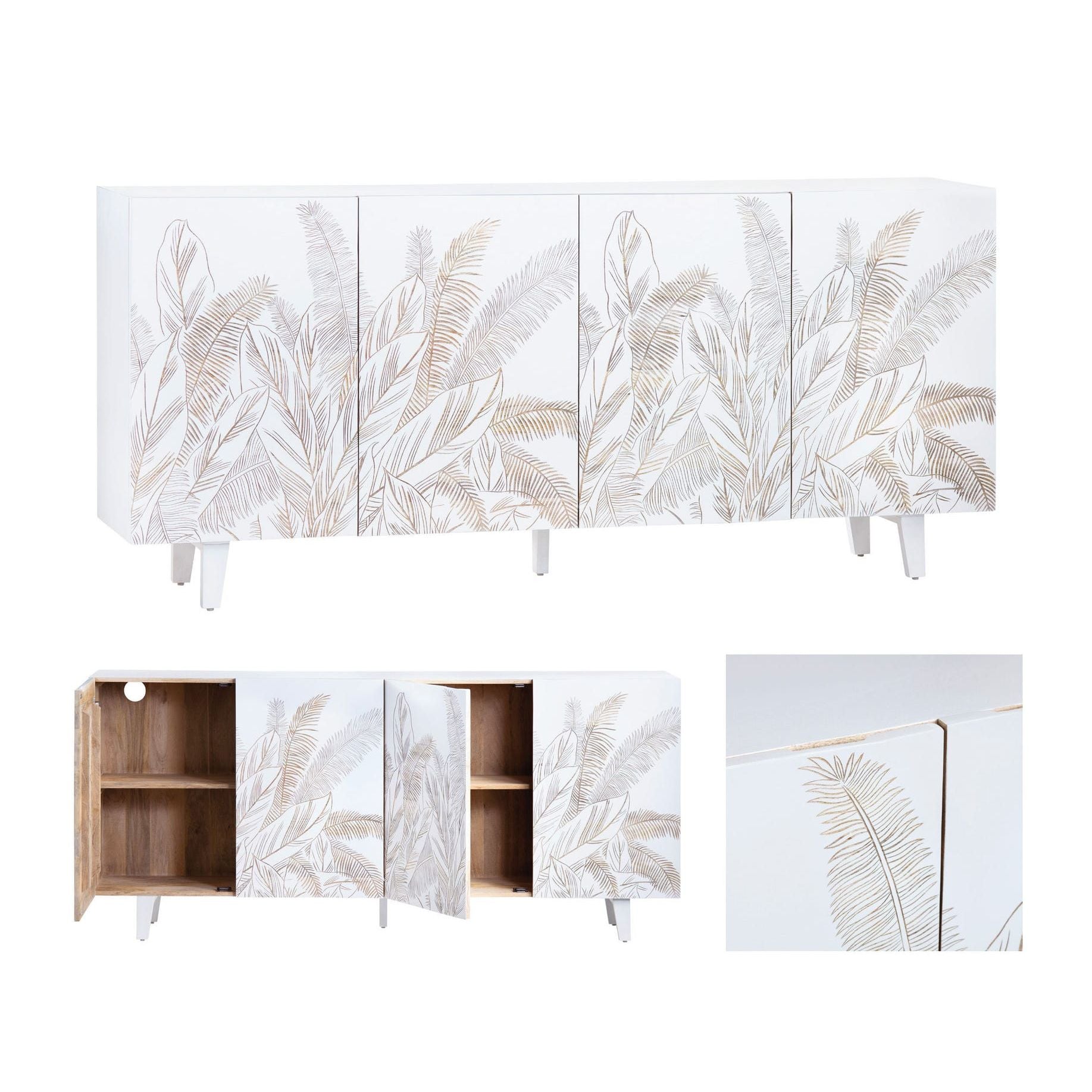 Crestview Collection Seaside 4- Door Sideboard - Image 3