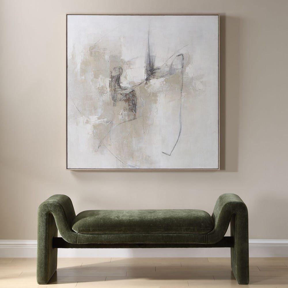 Uttermost Still Crossing Neural Toned Hand Painted Canvas