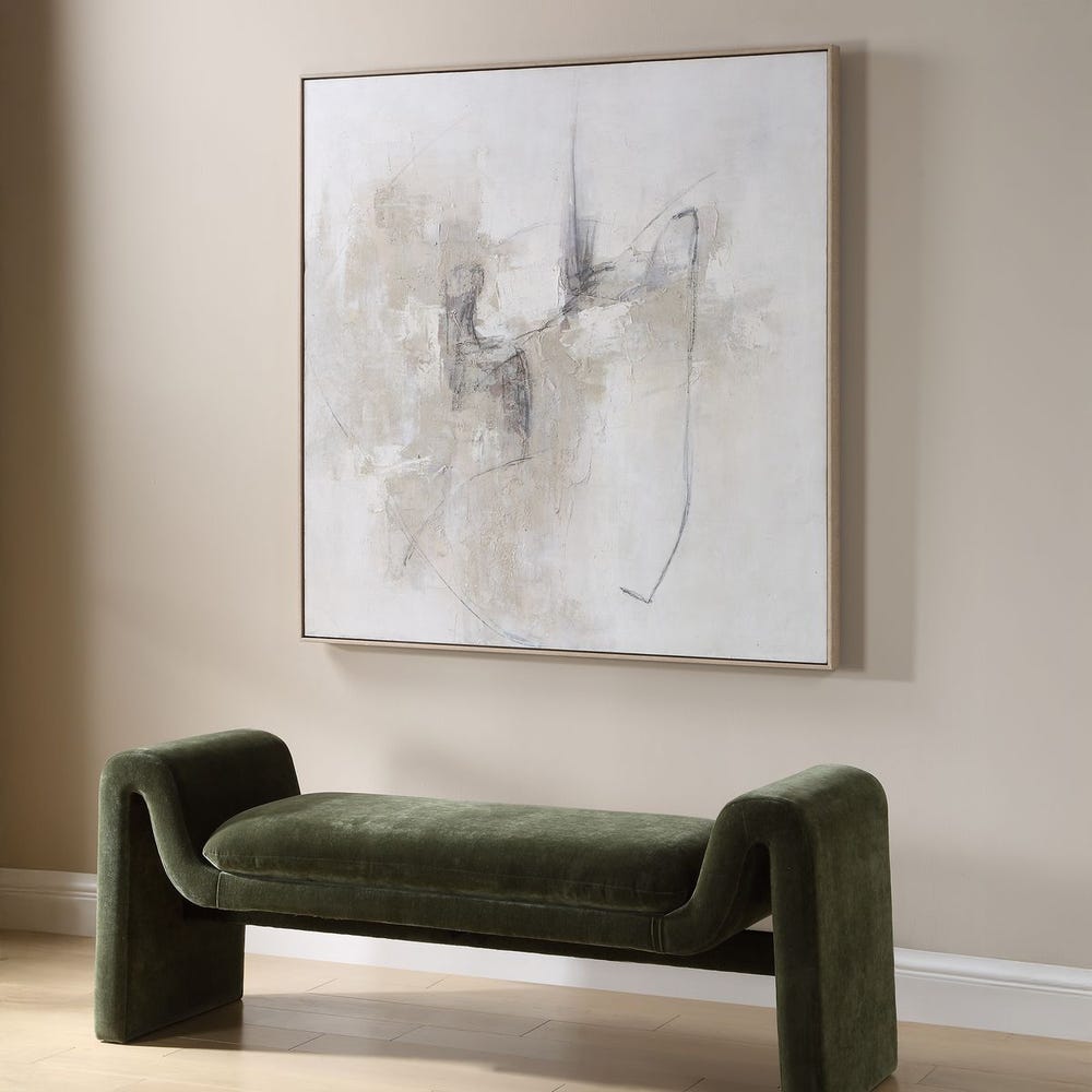 Uttermost Still Crossing Neural Toned Hand Painted Canvas - Image 2