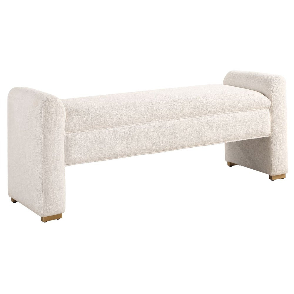 Uttermost Caliste Bench With Textured Ivory Boucle - Image 3