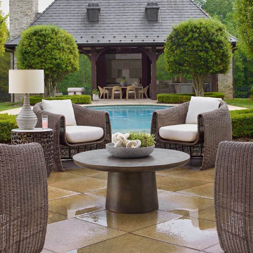 Uttermost Madrone Golden Dark Bronze Coffee Table ~ Indoor & Outdoor Use