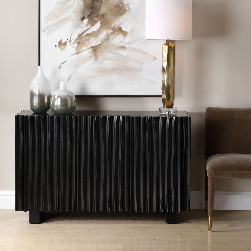 Uttermost Mercado Hand- Carved Three- Door Cabinet