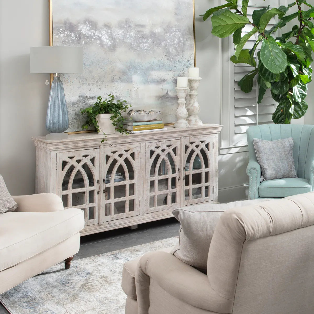 Crestview Collection Bengal Manor Cathedral Sideboard - Image 2