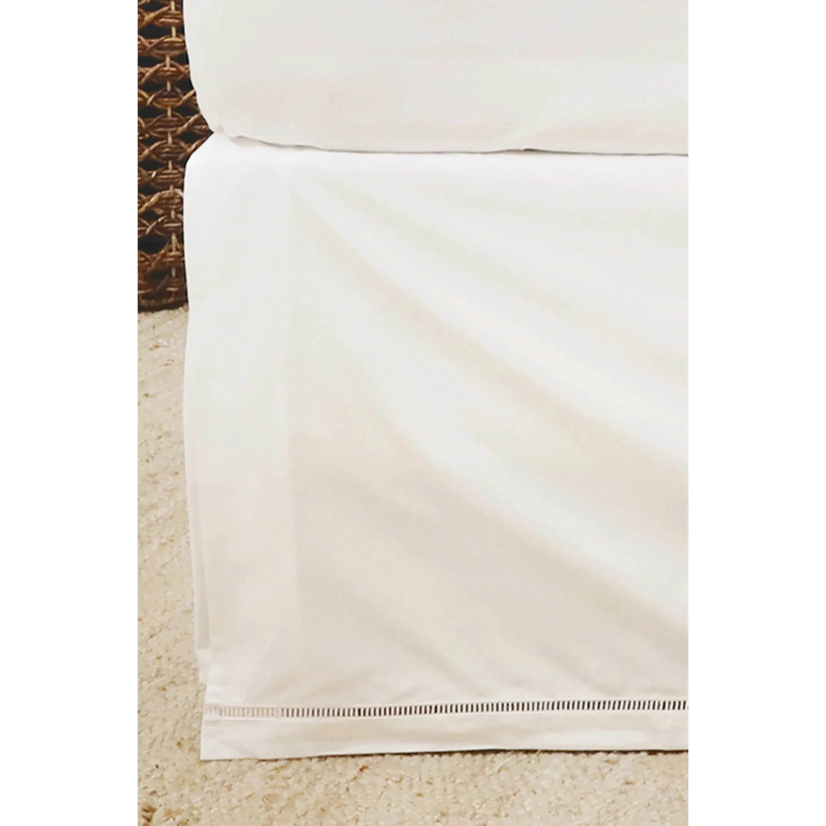 Pom Pom at Home Como Ivory Ladder Stitch Cotton Sateen Bedskirt ~ Available in Twin, Queen and King Sizes - Image 2