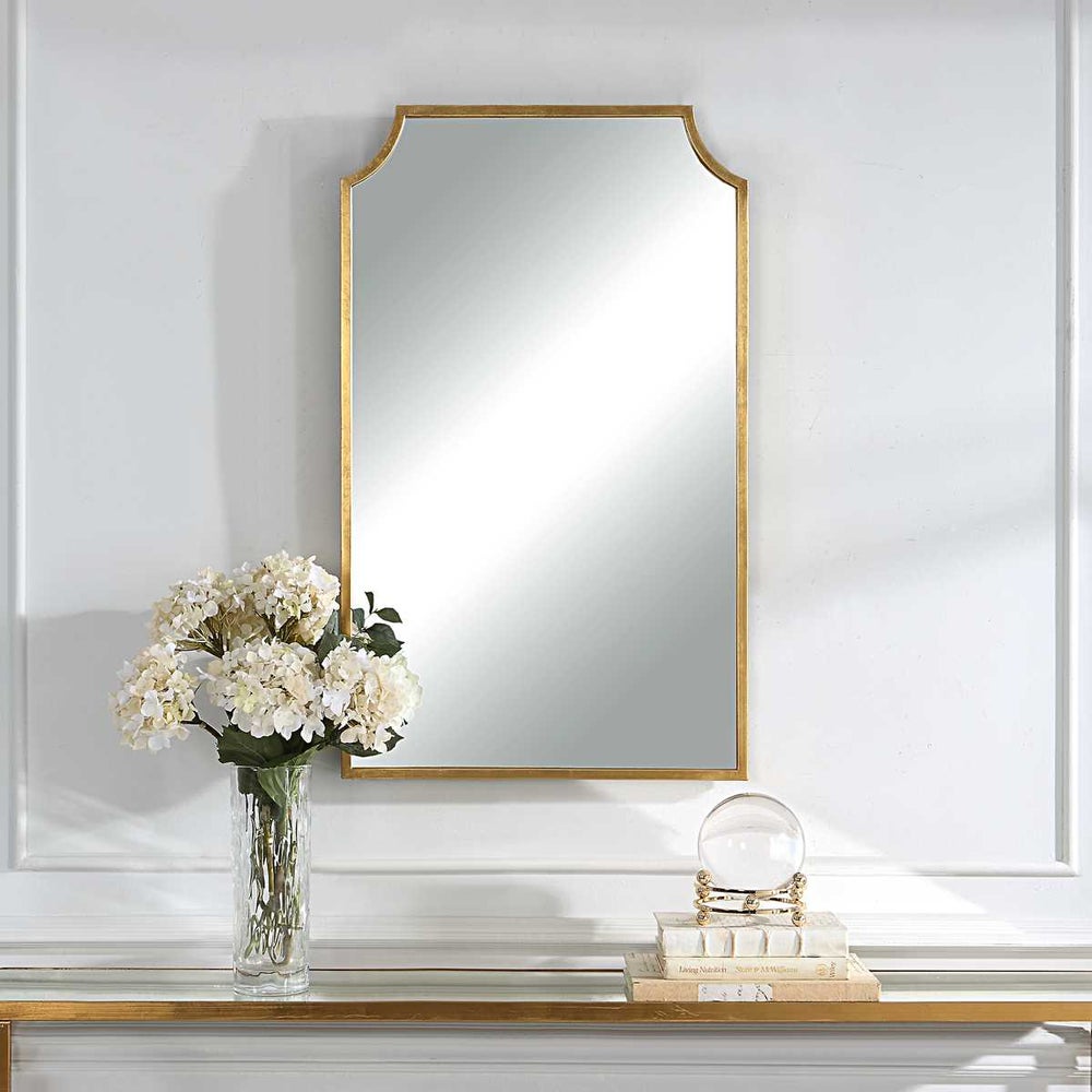 Casa Bella Living Curved Corners Gold Leaf Mirror - Image 2